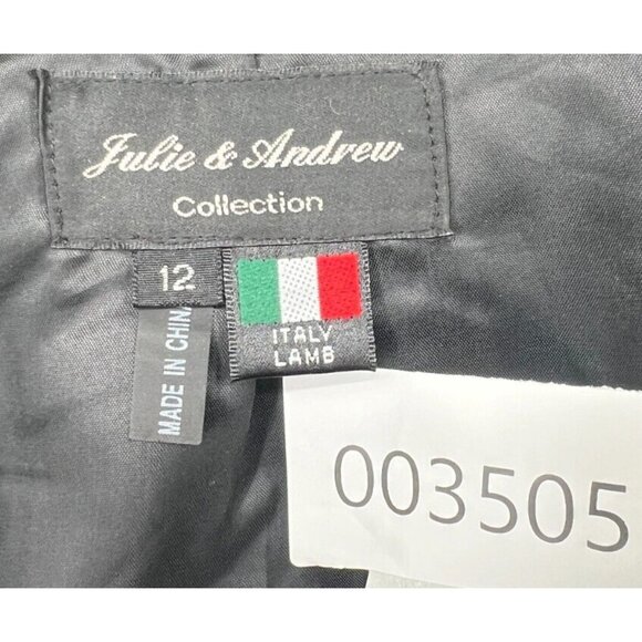 VTG Julie & Andrew Collection Italy Lamb Black Leather Pants Women's Size 12 - Picture 14 of 14